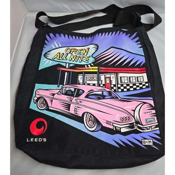 Leeds Open All Nite Retro Style Tote Bag With Shoulder Strap retro inspired 50's - Picture 1 of 4